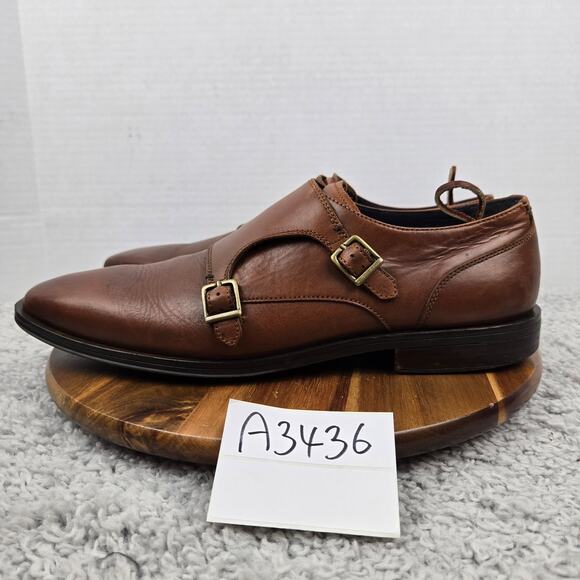 Cole Haan Dawes Grand Double Monk Strap Slip On Loafer Dress Shoe Mens 13 M - Picture 1 of 13